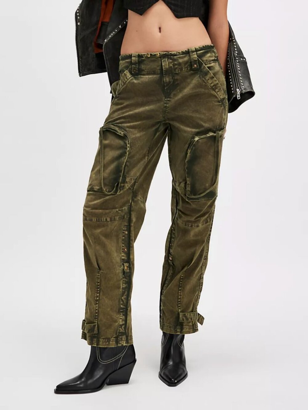 Free People We The Free Can’t Compare Slouch Pants Olive Green Size S